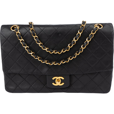 Chanel Quilted Lambskin 24K Gold Single Flap Crossbody Bag