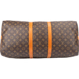 Louis Vuitton Canvas Monogram Keepall 55 Bandouliere