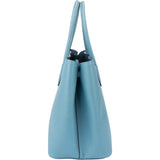 Prada Blue Saffiano Leather Double Handbag