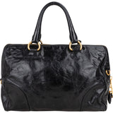 Prada Black Leather Vitello Handbag