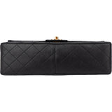 Chanel Quilted Lambskin 24K Gold Single Flap Crossbody Bag