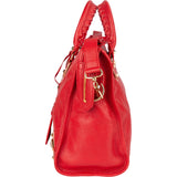 Balenciaga Red Leather City Handbag