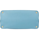 Prada Blue Saffiano Leather Double Handbag