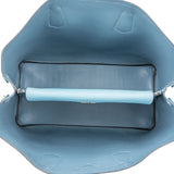 Prada Blue Saffiano Leather Double Handbag
