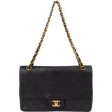 Chanel Quilted Lambskin 24K Gold Single Flap Crossbody Bag