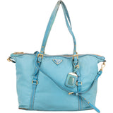 Prada Blue Nylon Handbag