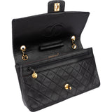 Chanel Quilted Lambskin 24K Gold Single Flap Crossbody Bag