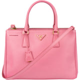 Prada Pink Saffiano Leather Galleria Handbag