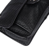 Chanel Perforated Lambskin Palladium Single Flap Crossbody Bag