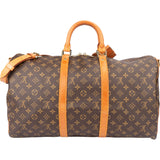 Louis Vuitton Canvas Monogram Keepall 50 Bandouliere