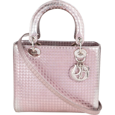 Christian Dior Limited Metallic Patent Leather Lady Dior Handbag