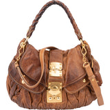 Miu Miu Quileted Leather City Handbag