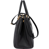Prada Black Saffiano Leather Galleria Handbagg