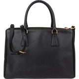 Prada Black Saffiano Leather Galleria Handbagg