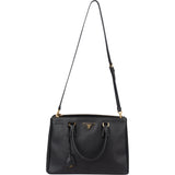 Prada Black Saffiano Leather Galleria Handbagg
