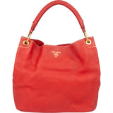 Prada Red Calfskin Daino Handbag