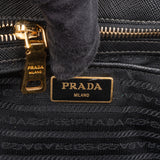 Prada Black Saffiano Leather Galleria Handbagg