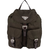 Prada Green Nylon Triangle Backpack