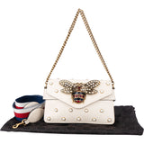 Gucci Leather Queen Margaret Bee Crossbody Bag