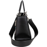 Christian Dior Black Leather Patch Embellished Lady Dior Handbag