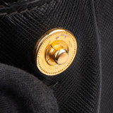 Prada Black Saffiano Leather Galleria Handbagg