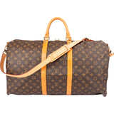 Louis Vuitton Canvas Monogram Keepall 55 Bandouliere