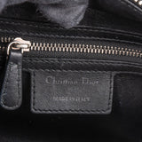 Christian Dior Black Leather Patch Embellished Lady Dior Handbag