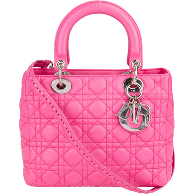 Christian Dior Quilted Leather Lady Dior Handbag