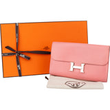 Hermès Pink Epsom Leather Constance Wallet