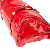 Miu Miu Tricolor Flower Patent Leather Handbag