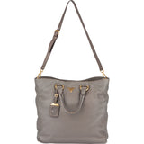Prada Grey Leather Vitello Handbag