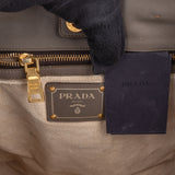 Prada Grey Leather Vitello Handbag