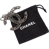 Chanel Grey Corrugated Decorated CC Necklace