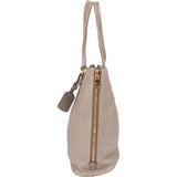 Prada Grey Calfskin Vitello Zippy Handbag