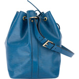 Louis Vuitton Bleu Epi Leather Sac Noe Petit Shoulder Bag