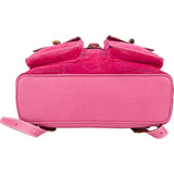 Gucci Pink Suede Bamboo Backpack