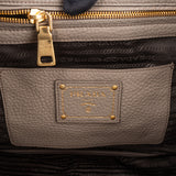 Prada Grey Calfskin Vitello Zippy Handbag