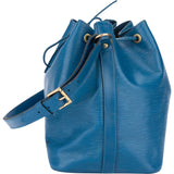 Louis Vuitton Bleu Epi Leather Sac Noe Petit Shoulder Bag