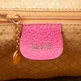 Gucci Pink Suede Bamboo Backpack
