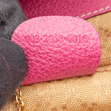 Gucci Pink Suede Bamboo Backpack