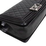 Chanel Quilted Lambskin Boy Single Flap Crossbody Bag