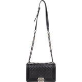 Chanel Quilted Lambskin Boy Single Flap Crossbody Bag