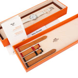 Hermès Silver Tone Diamons Arceau PM AR5.230 Women Watch