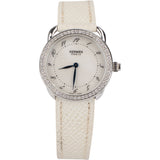 Hermès Silver Tone Diamons Arceau PM AR5.230 Women Watch