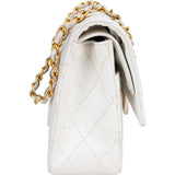 Chanel Quilted Lambskin 24K Gold Medium Double Flap Crossbody Bag