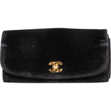 Chanel Noir Velvet 24K Gold Jewelry Pouch
