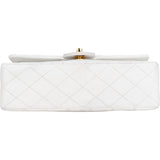 Chanel Quilted Lambskin 24K Gold Medium Double Flap Crossbody Bag