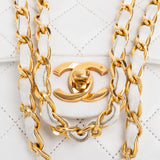 Chanel Quilted Lambskin 24K Gold Medium Double Flap Crossbody Bag