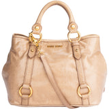 Miu Miu Cammeo Leather City Handbag