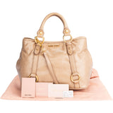 Miu Miu Cammeo Leather City Handbag